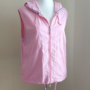 Nike Women's Pink Hoodie Sleeveless Vest sz L Lightweight